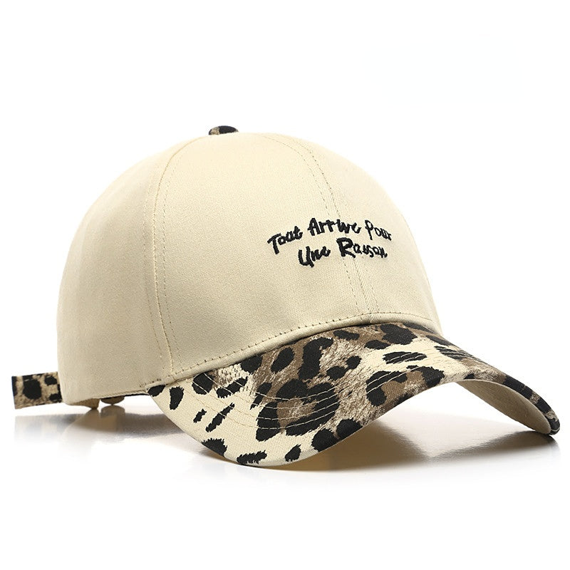 Venta al por mayor gorra de béisbol de costura de leopardo de sombrero de algodón